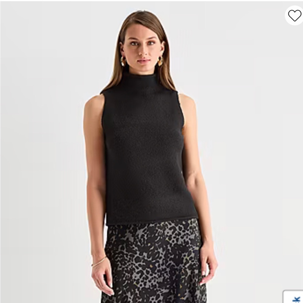 Worthington Camel Ribbed Knit Top